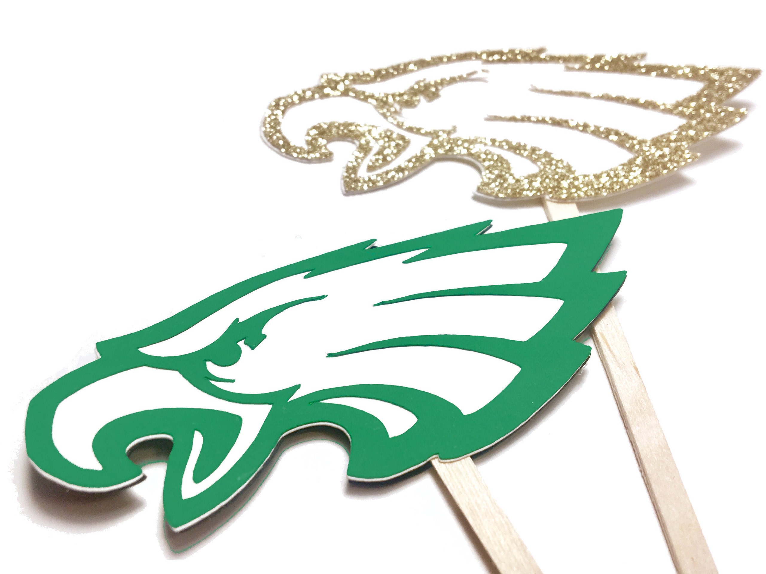 Philadelphia Eagles Cupcake Toppers Set Of 12 Superbowl Etsy