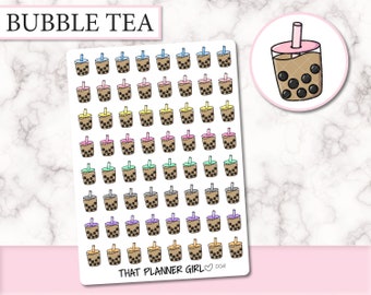 Bubble Tea Doodle - Boba Stickers - Planner Stickers - Cute hand drawn original sticker - Hand Drawn - perfect for small planner - D041