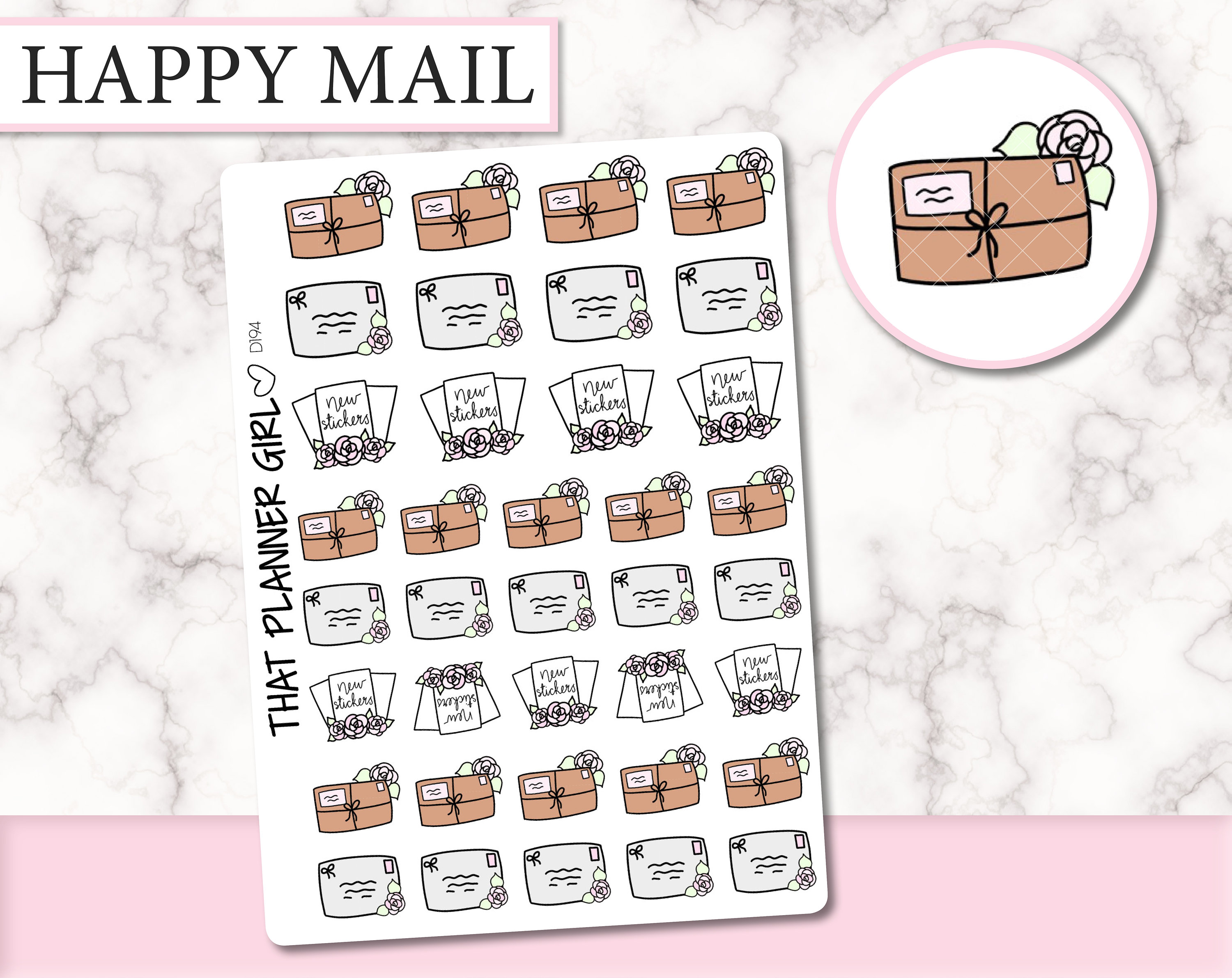 Stickers Envelope Planner Stickers Happy Mail Stickers,Happy Mail Happy Mail Planner Stickers
