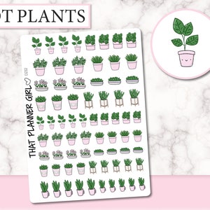 Pot Plant Doodle Sticker - Care for your plants and remember to water them! perfect for gardening! - Planner Stickers - Hand Drawn - D232