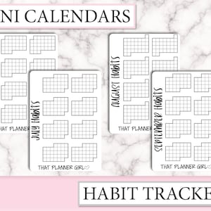 Printable Mini Habit Trackers Journal Tracker Habit Tracker