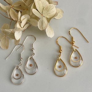 Mustard Seed Teardrop Earrings, Christian Jewelry, Faith Gift