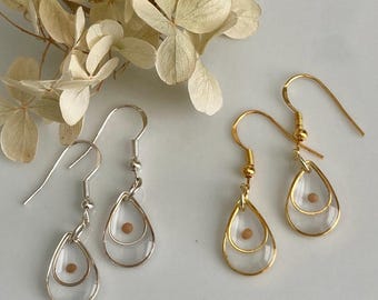 Mustard Seed Teardrop Earrings, Christian Jewelry, Faith Gift