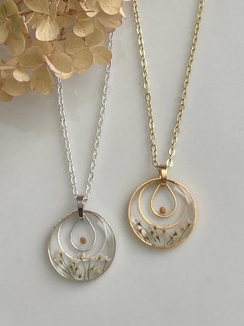 Mustard seed necklace, Mustard seed jewelry, faith necklace, inspirational gift, Christian jewelry, Matthew 17:20, real pressed flowers