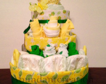 3 Tier Diaper Cake, Newborn Baby Gift Set