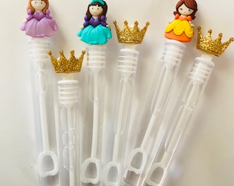 Princess Bubble Wand Party Favors - Set of 6