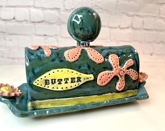 Ceramic handmade butter dish