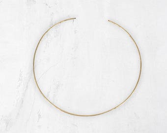 Gargantilla minimalista abierta / Plata de ley o chapada en oro