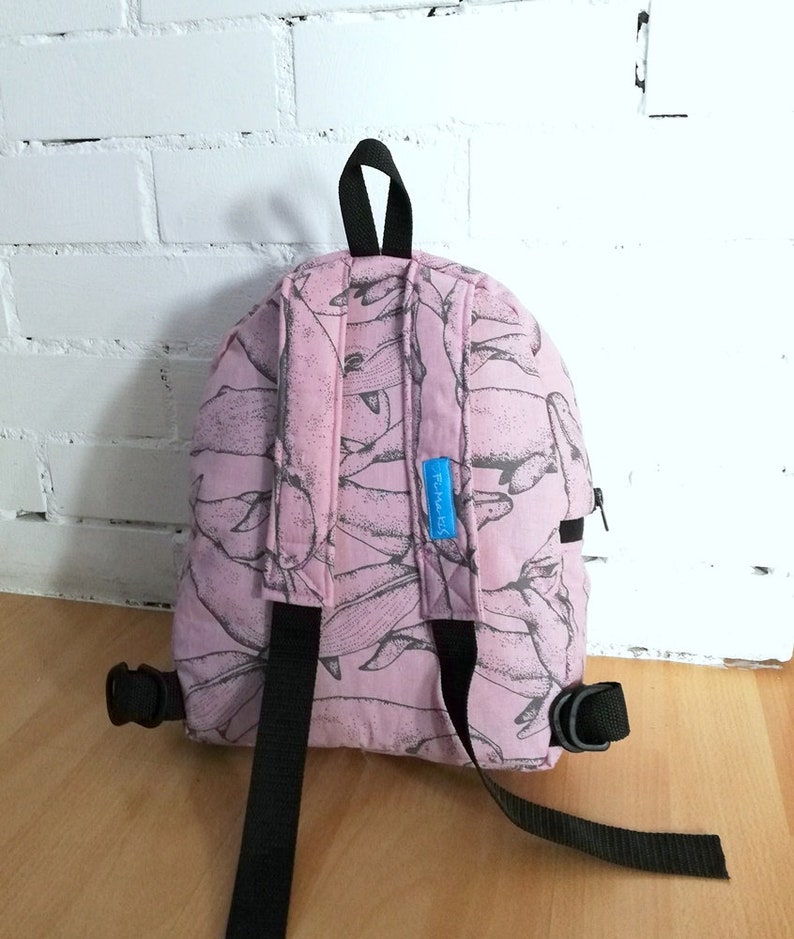 Nursery Bag Whale Children/'s Backpack Handmade