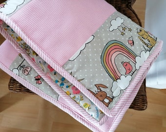 Krabbeldecke / Kinderpatchworkdecke / Unikat / 87cm x 68cm