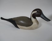 Vintage Pintail Drake Wood Duck Decoy Hand Painted Carved Signed D. Mount Joy