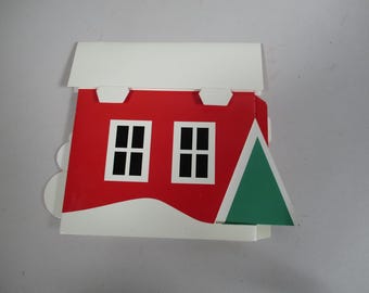 Vintage Die Cut (20) Christmas Greeting Cards Home for the Holidays by Joan Glaberson MOMA NOS