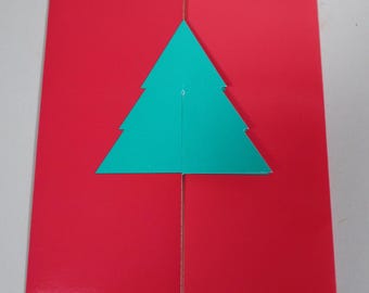 Vintage Die Cut (20) Christmas Greeting Cards Tree by Joan Glaberson MOMA NOS
