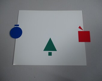 Vintage Die Cut (20) Christmas Greeting Cards Presents by Joan Glaberson MOMA NOS