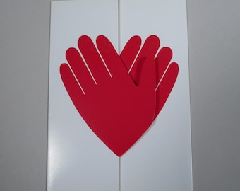 Vintage Die Cut (20) Christmas Greeting Cards Love Glove by Joan Glaberson
