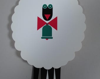 Vintage Die Cut (20) Christmas Greeting Cards Sheep by Joan Glaberson (unsigned)