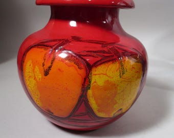 Vintage Mid Century Raymor Bitossi Italy Italian Ceramic Art Pottery Vase Aldo Londi W/ Label