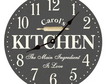 Kitchen Wall Clocks Etsy