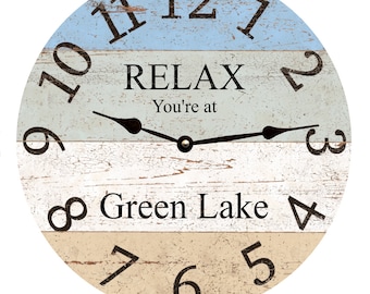 Lake Wall Clock Etsy