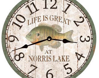 Personalized Bluegill Clock- Fishing Clock