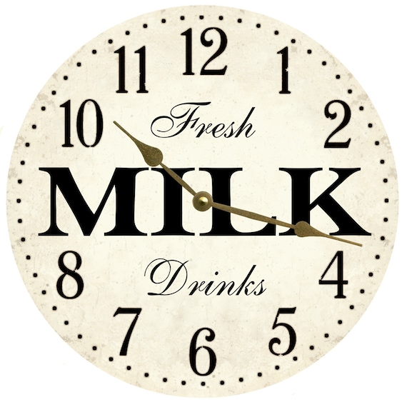 Unique Milk Clock - Perfect Kitchen Decor - Etsy