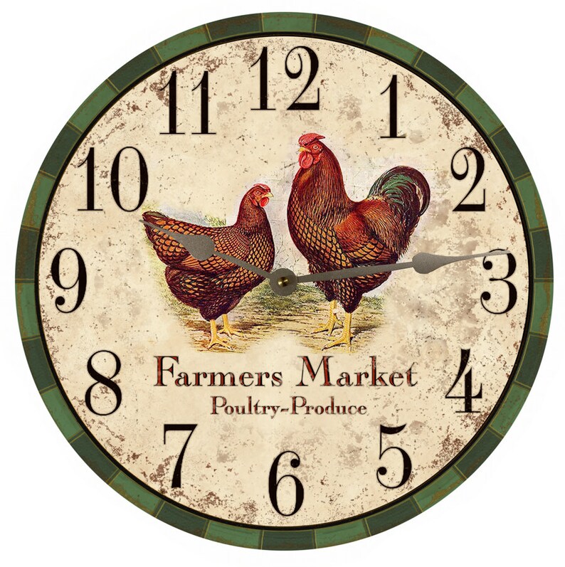 Farmers Market Clock Market Clock Kitchen Clock Etsy