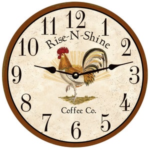 Rooster Kitchen Clock- Rise n Shine Clock