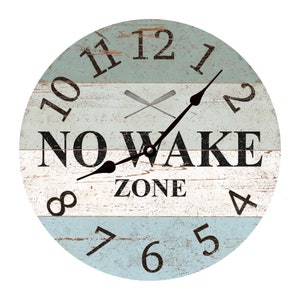 No Wake Zone Wanduhr- See Uhr
