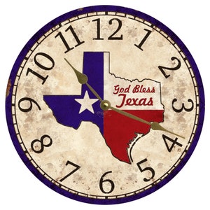 Texas Clock-God Bless Texas