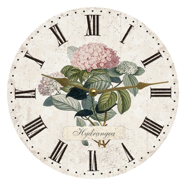 Hydrangea Clock