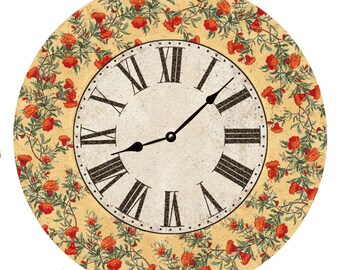 Bohemian Floral Clock – Handmade & Decorative