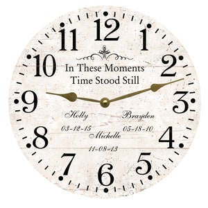 In These Moments Time Stood Still Clock. Personalized Time Stood Still Clock