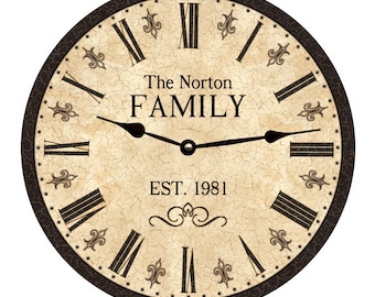 Oversized Family Clock- Personalized Clock