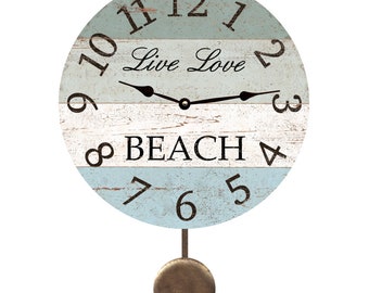 Live Love Beach Pendulum Clock