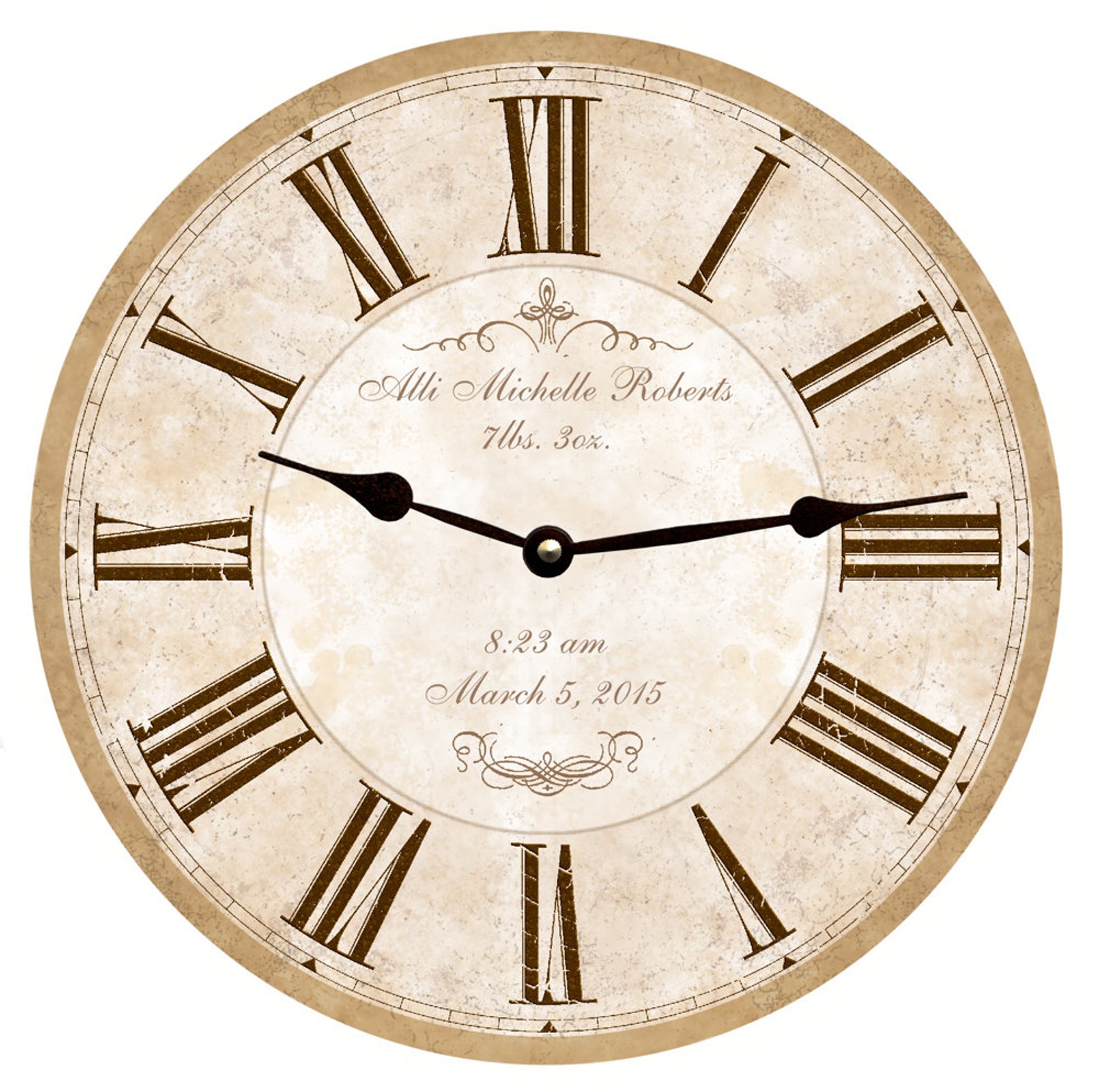 Baby Clock Newborn Baby Clock Etsy