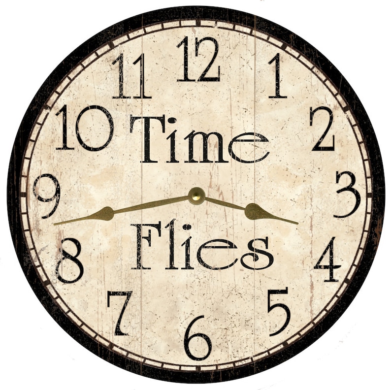 Time Flies Clock