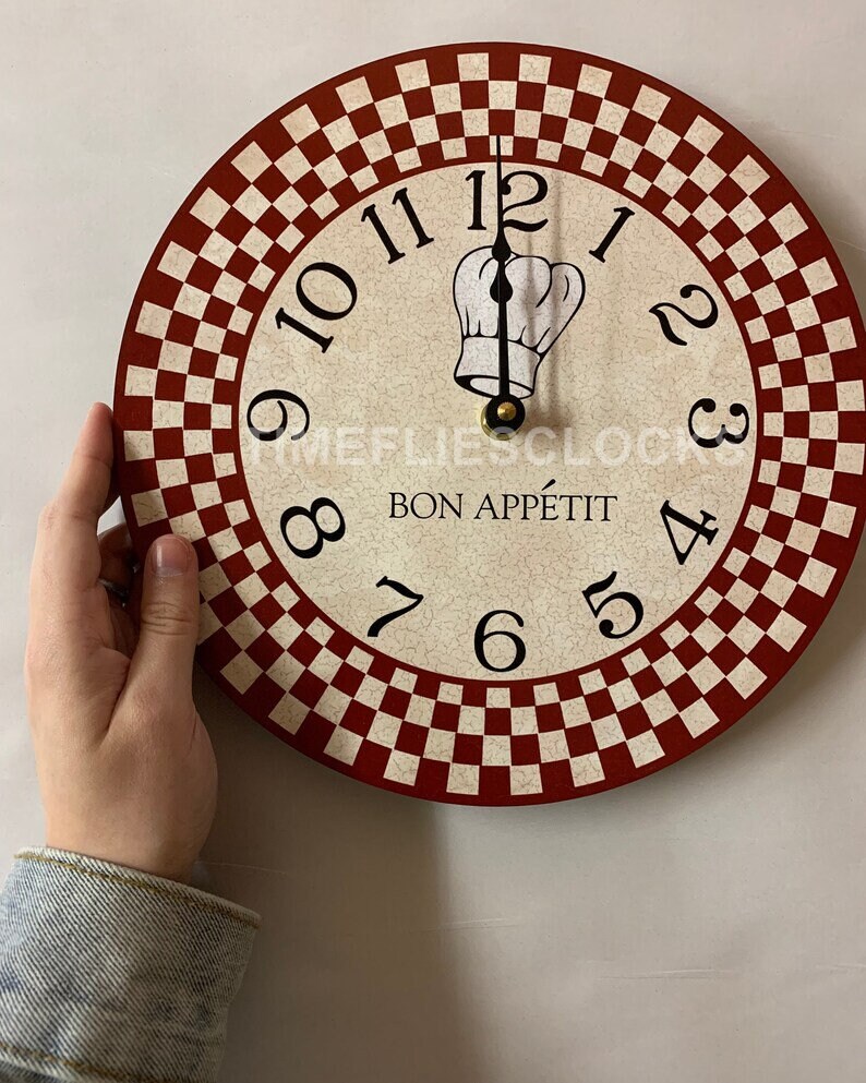 Chef Wall Clock- Bon Appetit Clock- Kitchen Clock - Etsy