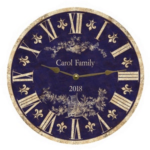 Unique Family Clock- Paris Themed Family Clock