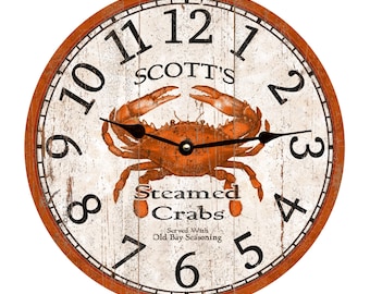 Crab Clock- Personalized Crab Clock