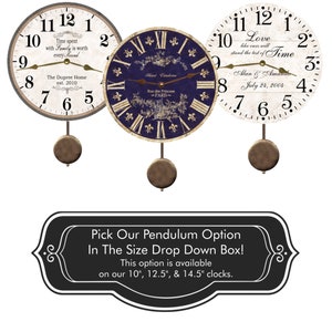 Whatever I'm Retired Clock- Pendulum Options