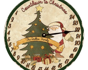Countdown Christmas Clock- Personalized Clock