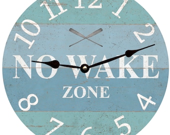 No Wake Zone Clock- Lake Clock- 3 Color Lake Clock