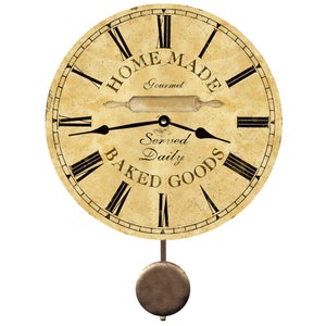 Bakery Clock With Pendulum