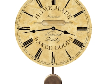 Bakery Clock With Pendulum