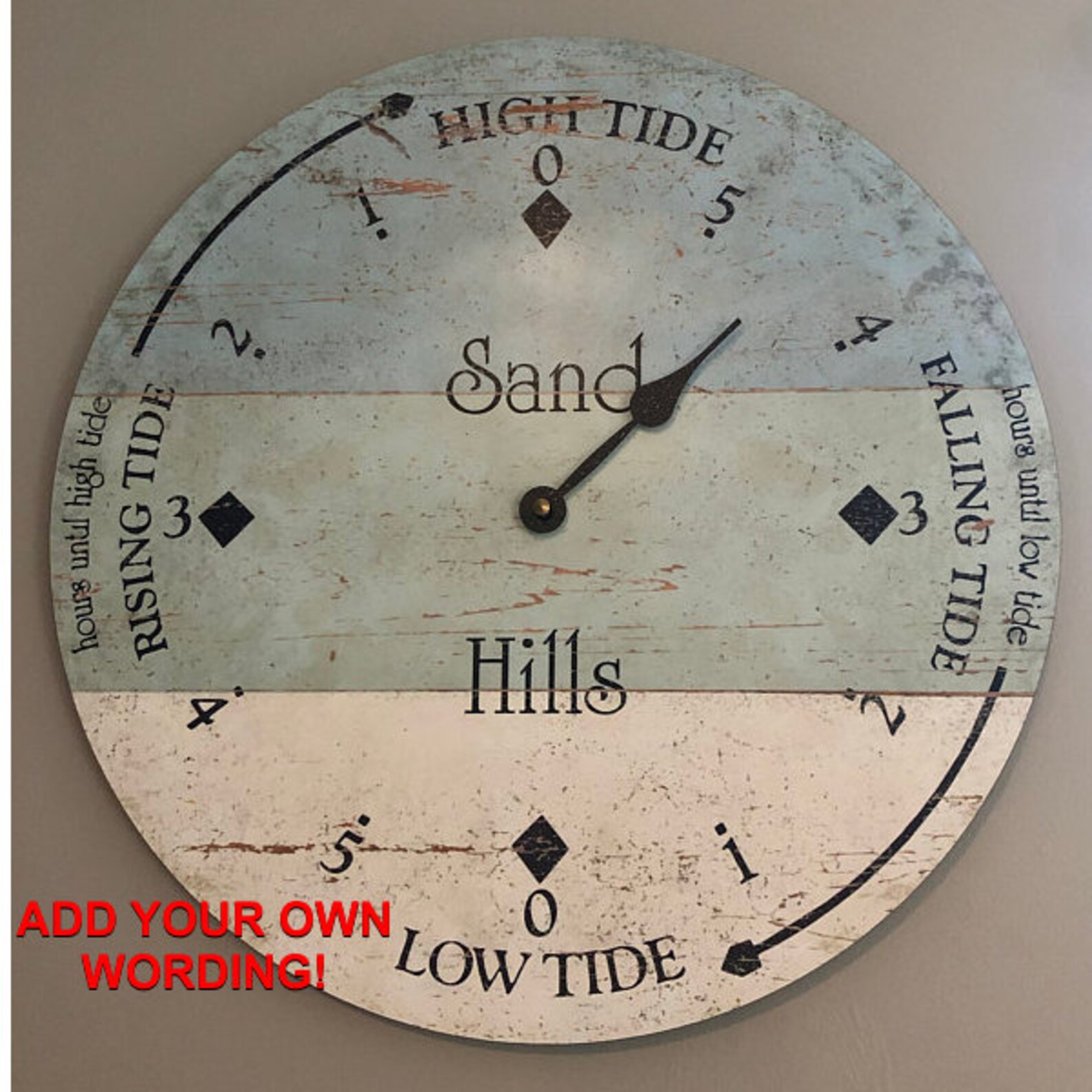 Tide Clock Personalized Beach Tide Clock Etsy