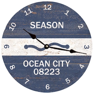 Customizable Beach Badge Clock – Perfect Personalized Beach Decor