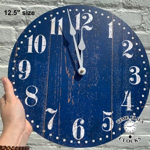 Rustic Blue Wall Clock