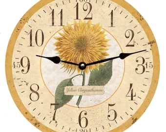 Chrysanthemum Wall Clock- Harvest Mum Clock