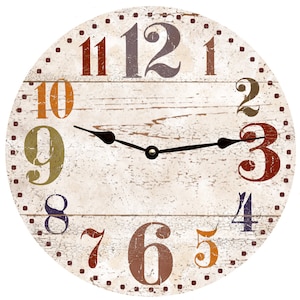 Rustic Oversized Numbers Clock