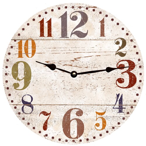 Rustic Oversized Numbers Clock Etsy